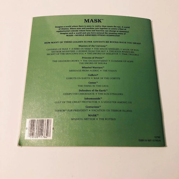 Vintage 1986 Mask Mission Meteor Golden Super Adventure Golden Book - Picture 13 of 14